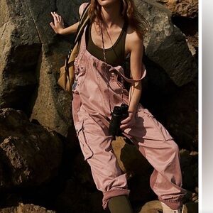 Free People Fast Track Pink Jumpsuit